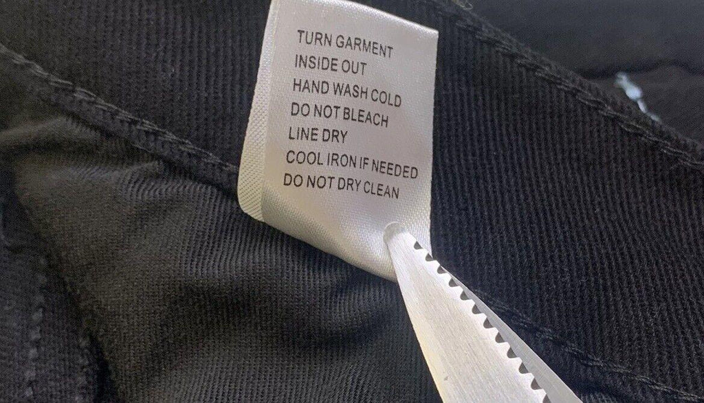 Vaqueros negros Decibel para hombre, 40 x 34, bordados al frente y deshilachados