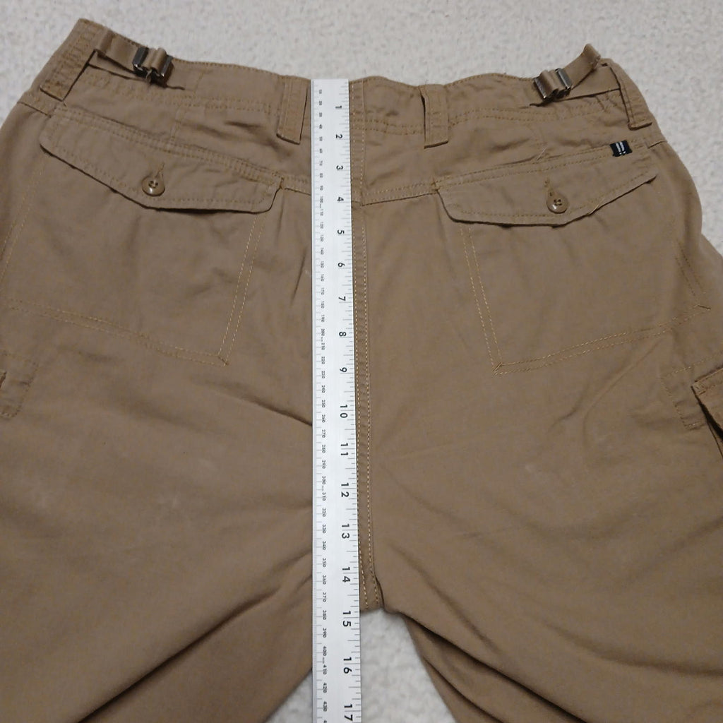 VTG Nautica Jeans Hombres Sz 33/33 Caqui Cargo Shorts India W36