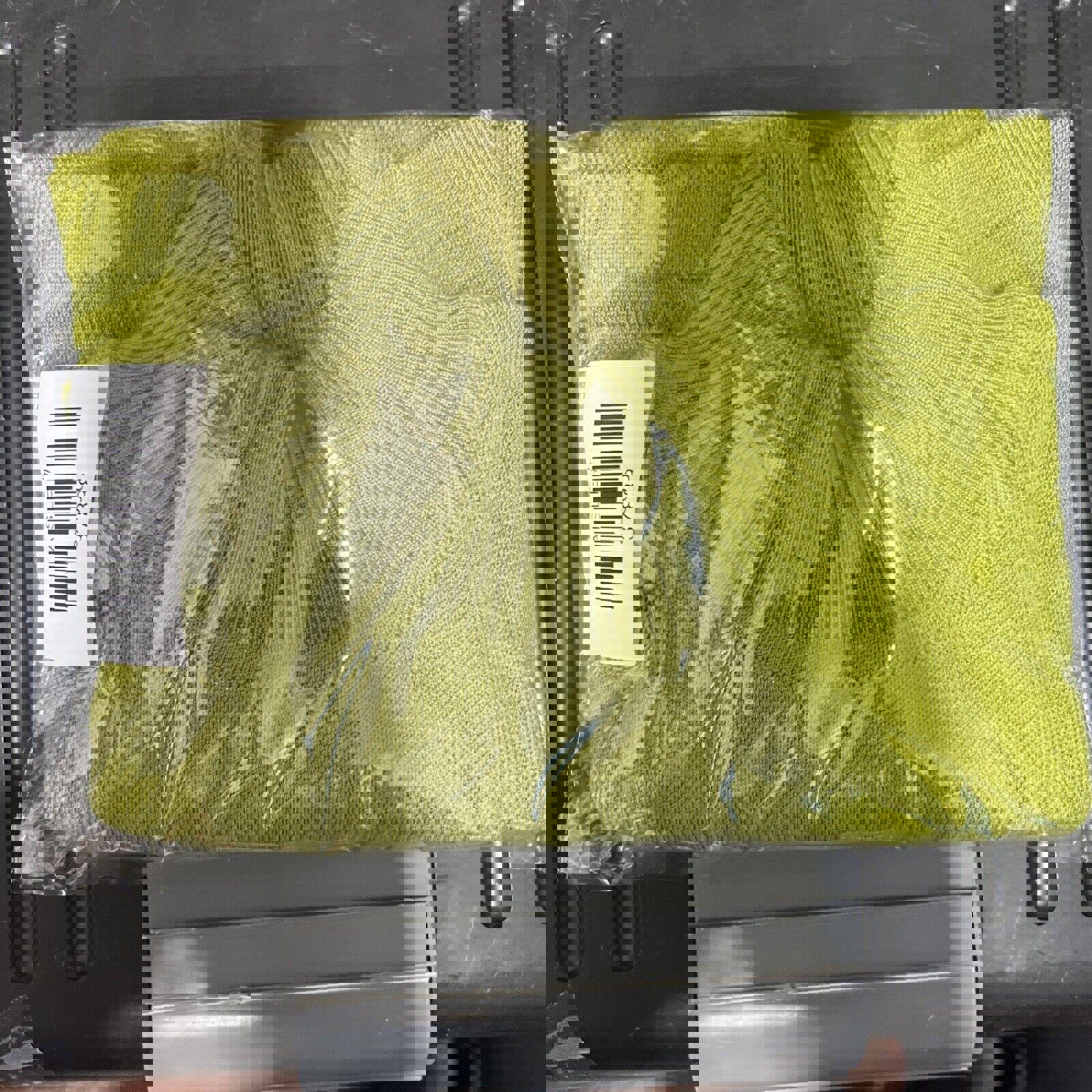 Camisa elástica de cuello alto y media manga verde lima para mujer, talla 38, de Of White