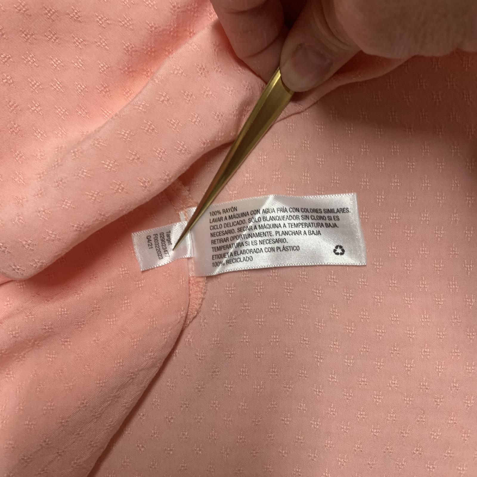 Camisa campesina rosa melocotón talla XXL para mujer de Isabel Maternity