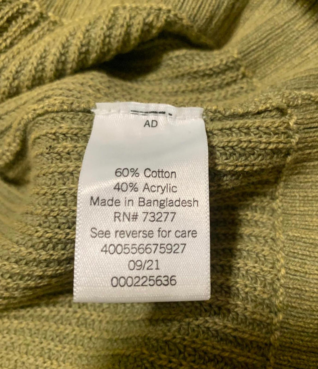 Sudadera con capucha de punto verde oliva con detalle de botones para mujer Sonoma, talla M