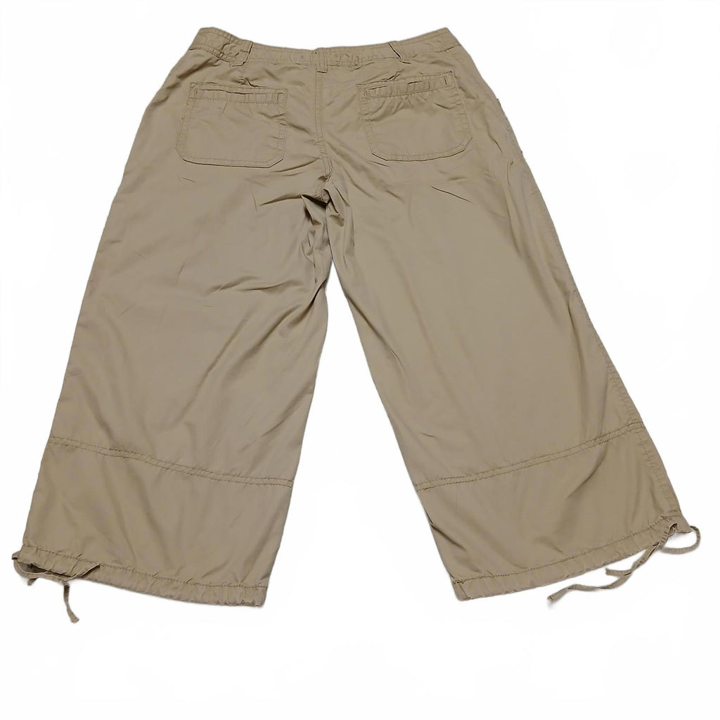 Merona Capris cómodos de algodón beige tostado para mujer talla 4, 29,5 x 20,5