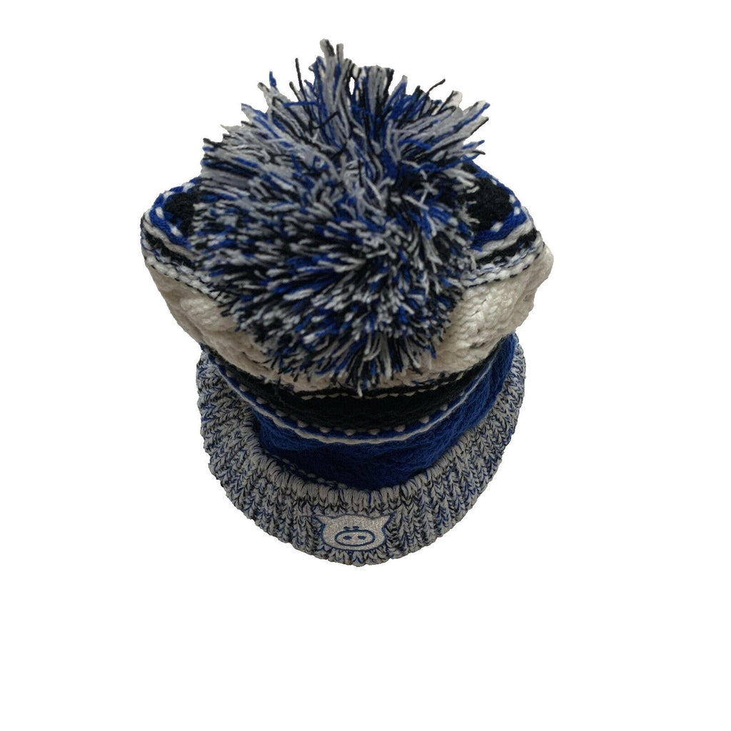 Gorro de cerdo unisex para adultos, negro, azul real, a rayas, para invierno, para nieve, esquí, acrílico