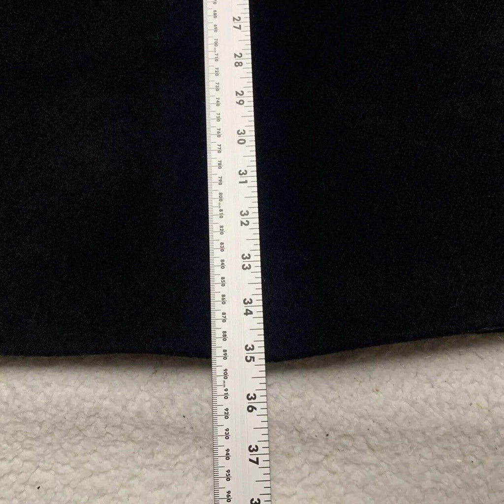 J Crew Women’s Sz 12 Black Wool Peacoat Long Topcoat Classic