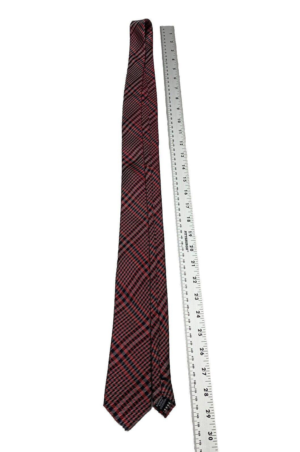 Corbata de seda con estampado de cuadros rojos y azules para hombre de Ben Sherman