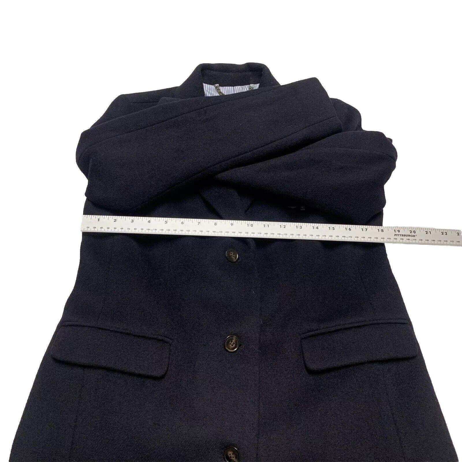 J Crew Women’s Sz 12 Black Wool Peacoat Long Topcoat Classic