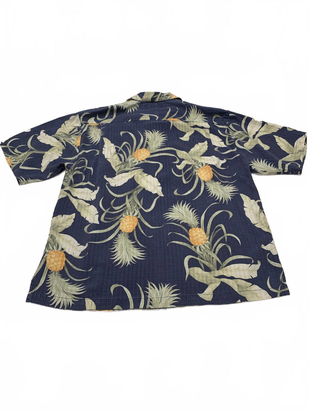 Camisa de seda con diseño de piña Tommy Bahama para hombre, talla L, lista para vacaciones hawaianas
