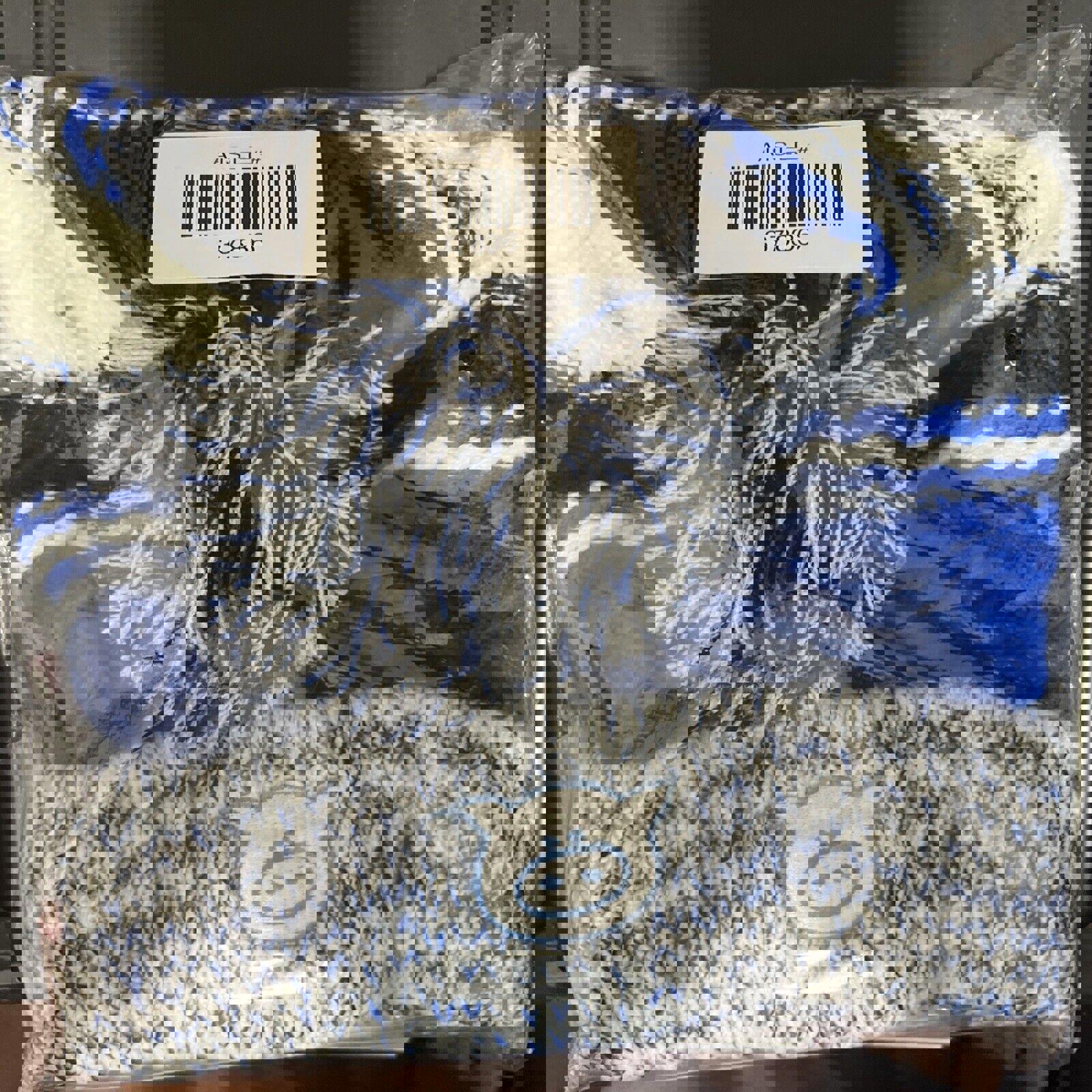 Gorro de cerdo unisex para adultos, negro, azul real, a rayas, para invierno, para nieve, esquí, acrílico