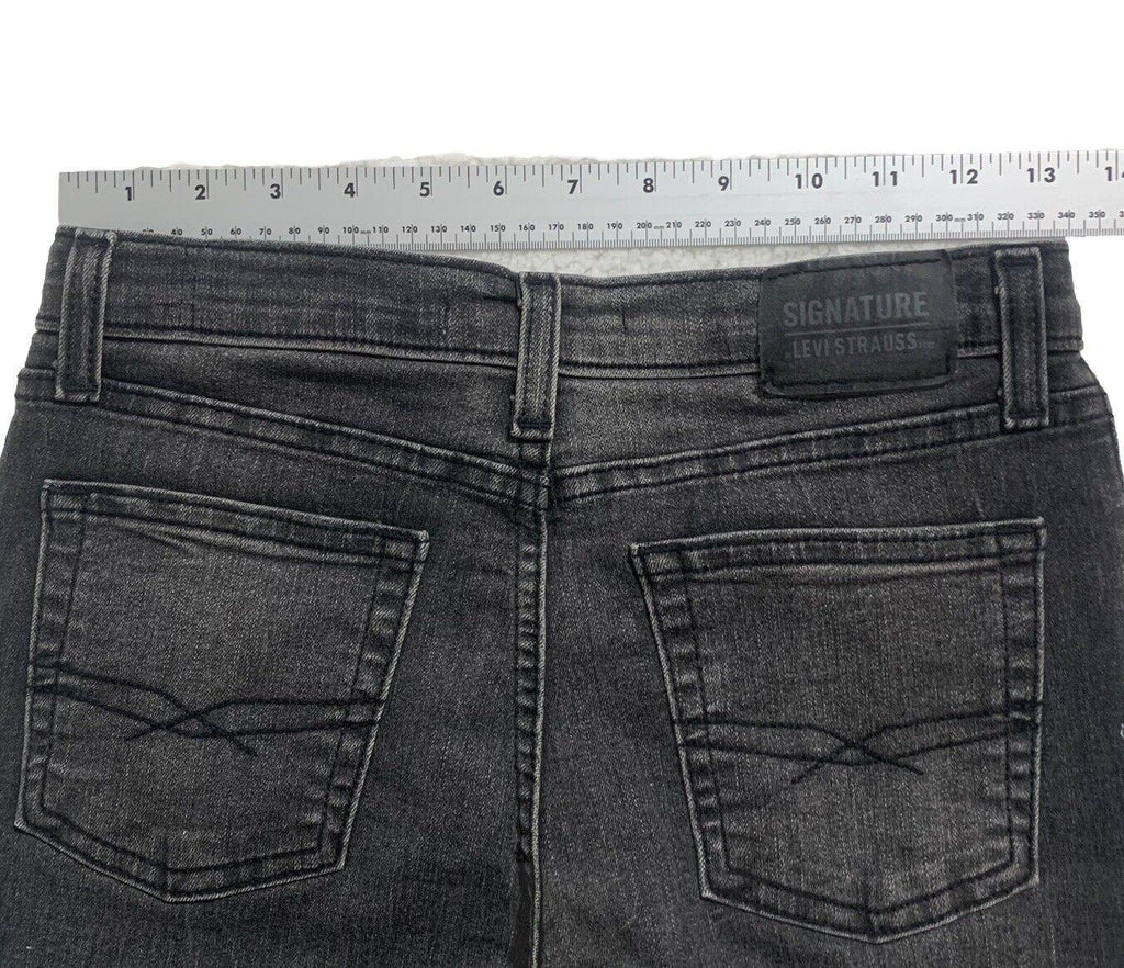 Levi Strauss Signature Boy 14R Vaqueros ajustados en gris carbón