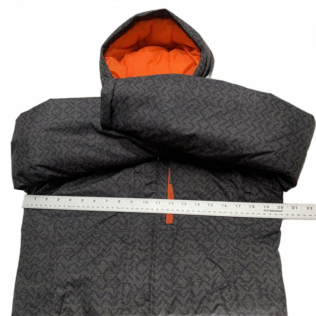 Chaqueta aislante con capucha y color negro y naranja de Columbia, talla grande para hombre