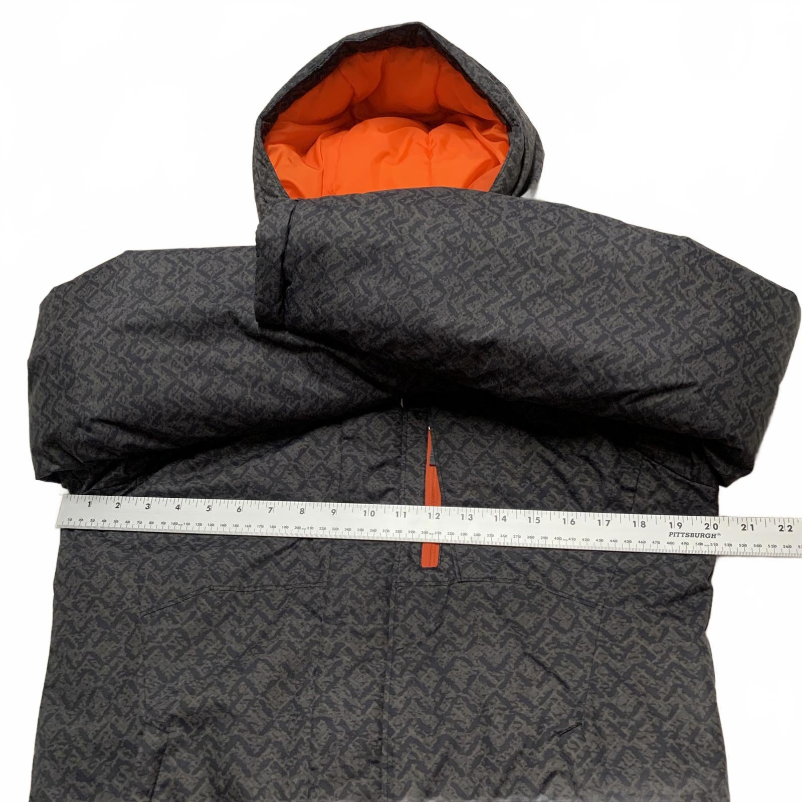 Chaqueta aislante con capucha y color negro y naranja de Columbia, talla grande para hombre