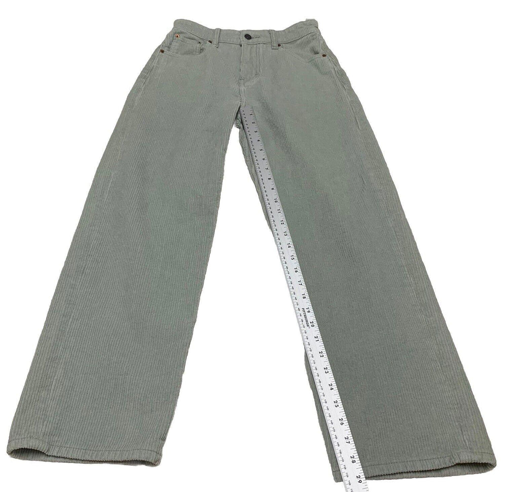 Pantalones de pana Motel para mujer, talla XS, verde menta, pierna ancha, ligeros