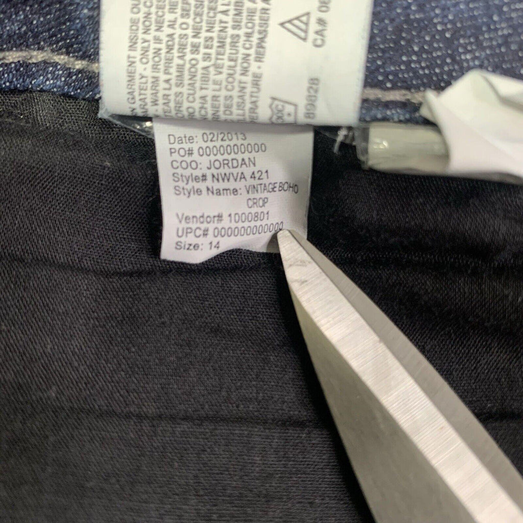 Nine West Vintage Jeans America Boho Women's 14/32 Dark