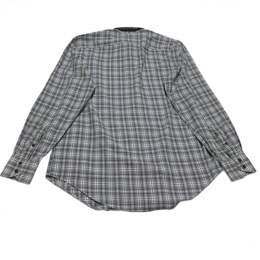 Camisa clásica a cuadros negra y gris para hombre, talla grande, de Maker Company