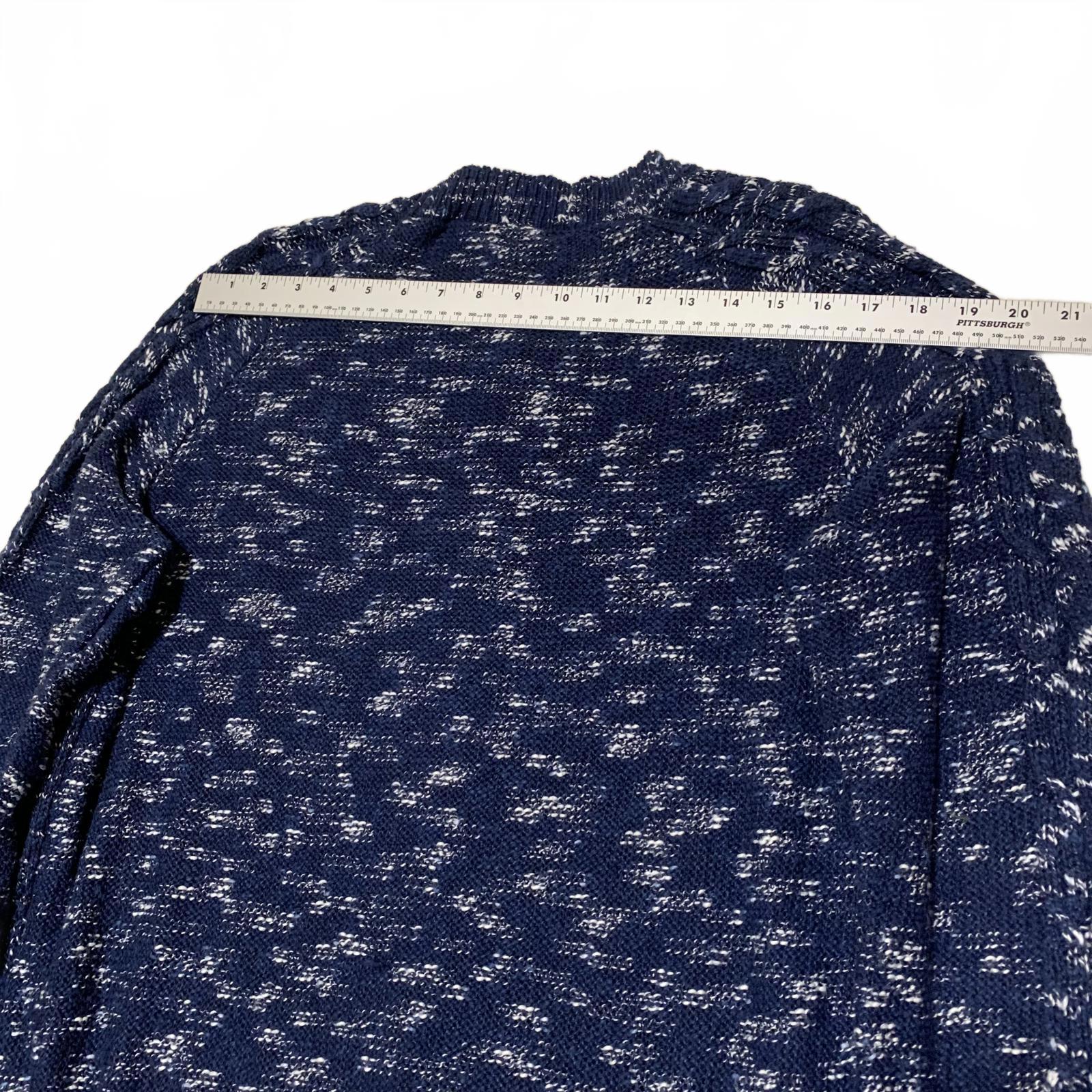 Suéter tipo cárdigan con botones azul marino Time and True para mujer, talla extra grande 16-18