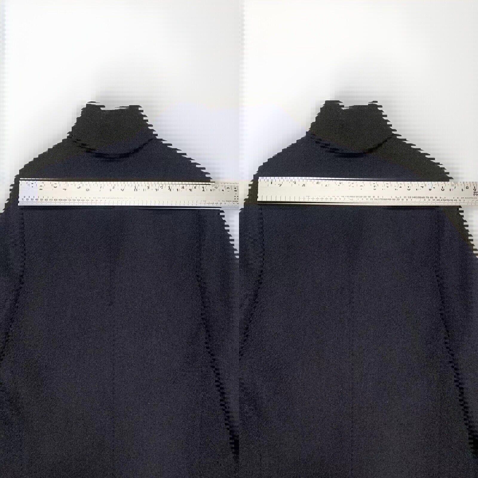 Abrigo largo clásico de lana negra de J Crew para mujer, talla 12