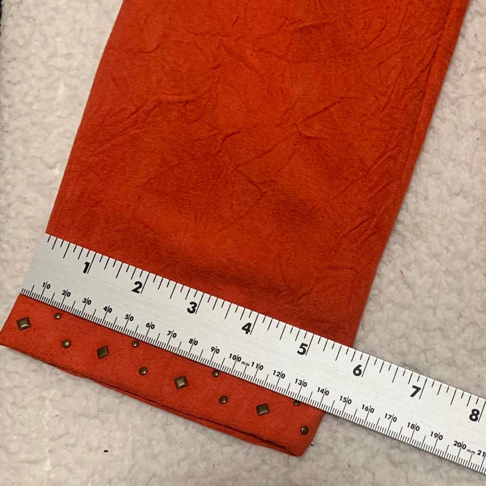 Chaqueta de ante color naranja pimentón para mujer de la colección Alfred Dunner, talla 14