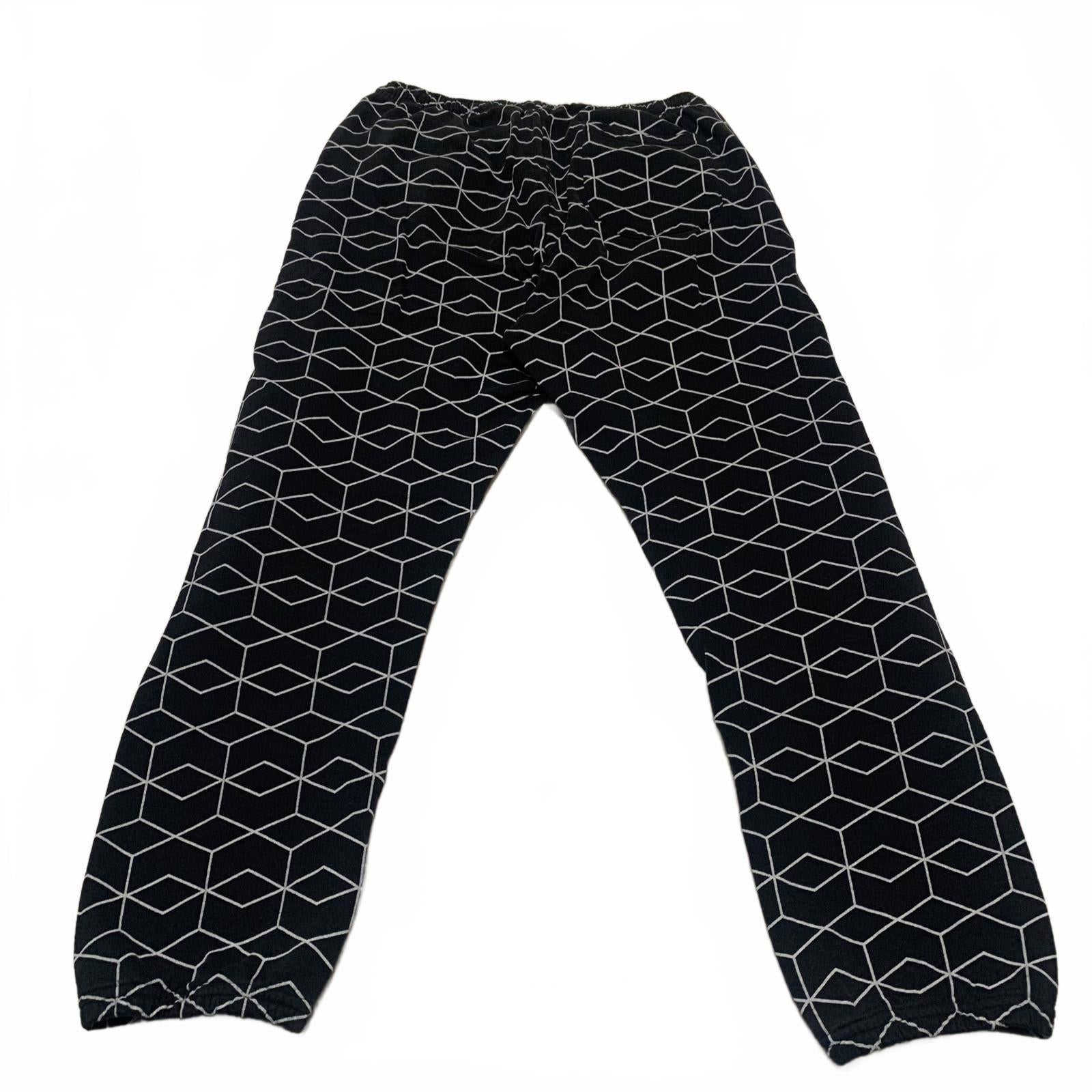 Pantalones deportivos con estampado geométrico en blanco y negro para hombre de American Apparel, talla M