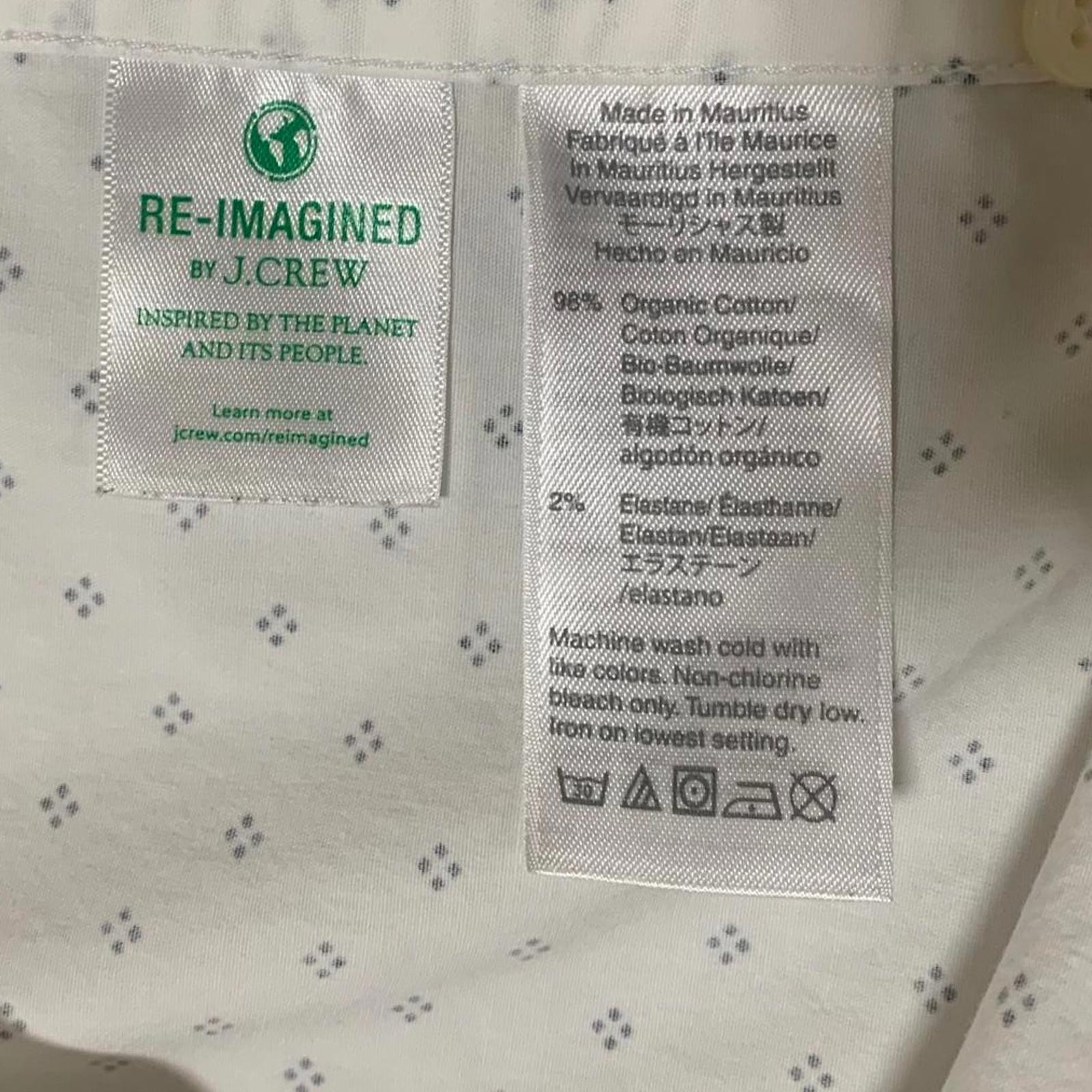 J.Crew Classic Men's Size Small White Button-Up Stretch Shirt