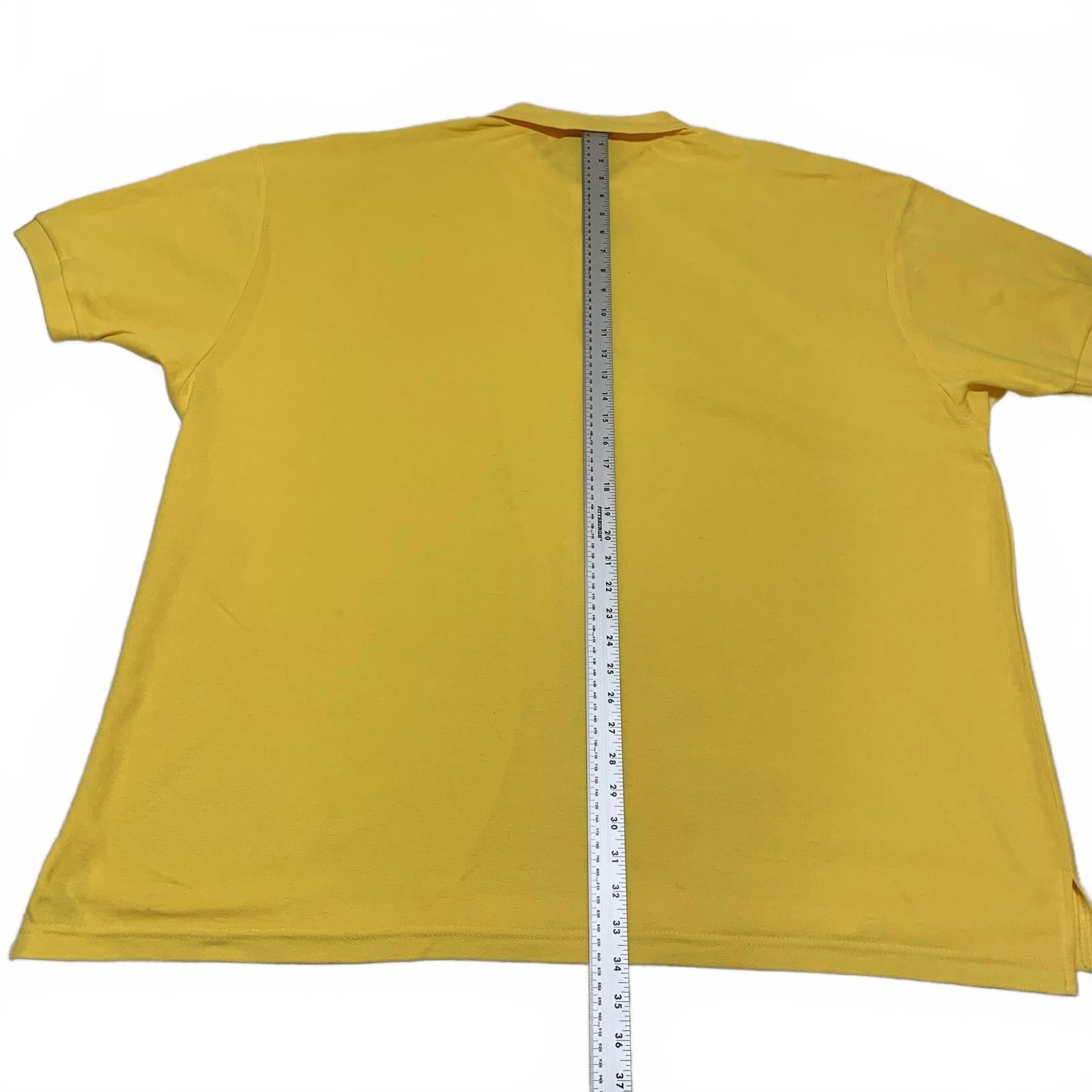 Polo amarillo Access para hombre, talla 6XL, nuevo, manga corta, tallas grandes y altas, uniforme informal