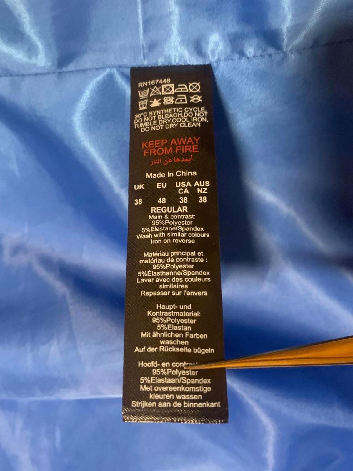 Man boohooMan Men's Size 38 Royal Blue Double Breasted Blazer Silver Buttons