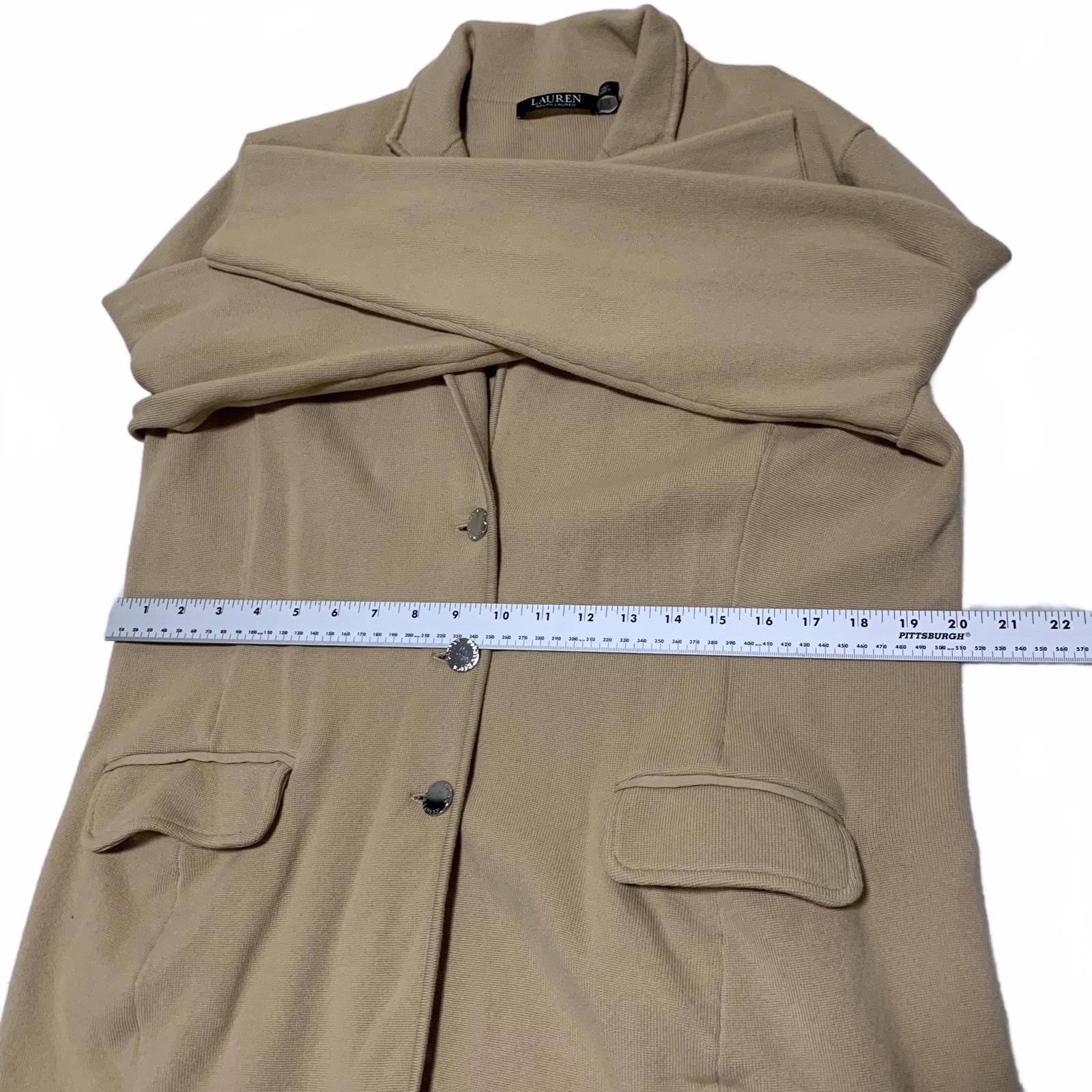 Chaqueta blazer beige Lauren Ralph Lauren para mujer, talla XL, moderna y ligera