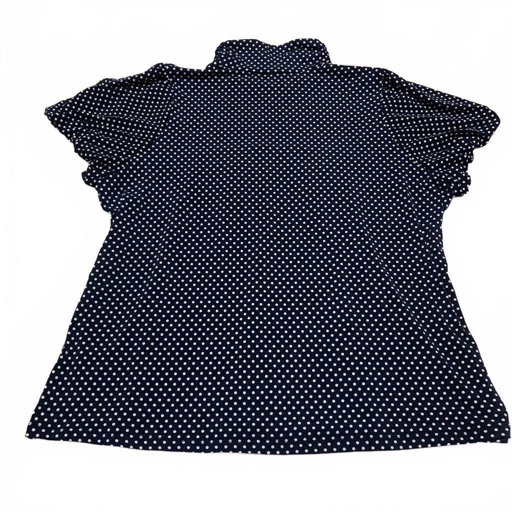 Blusa de lunares blancos y azul marino de Dressbarn para mujer, talla 3X, EE. UU.