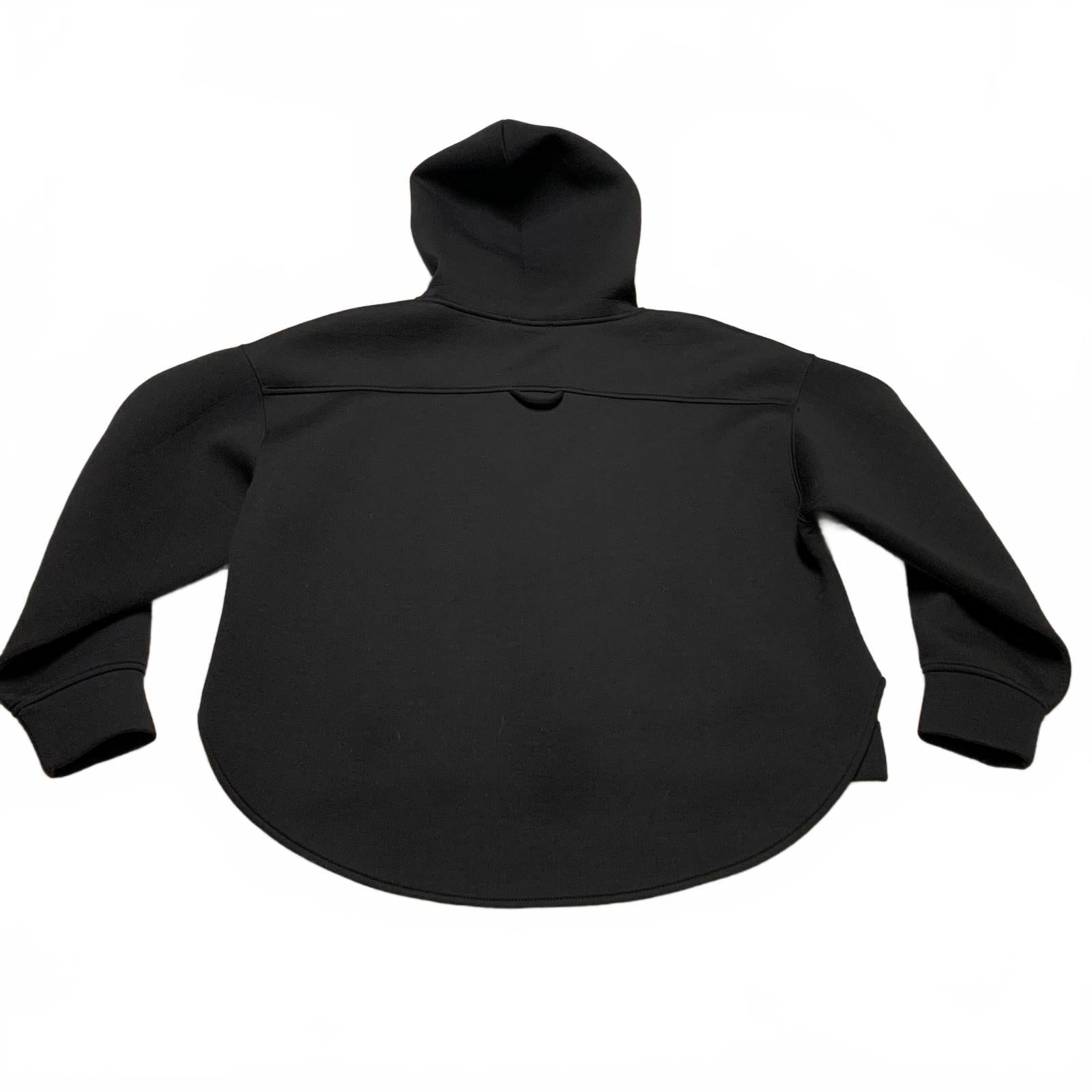 Sudadera con capucha y cremallera negra informal para mujer, talla grande, de ZARA