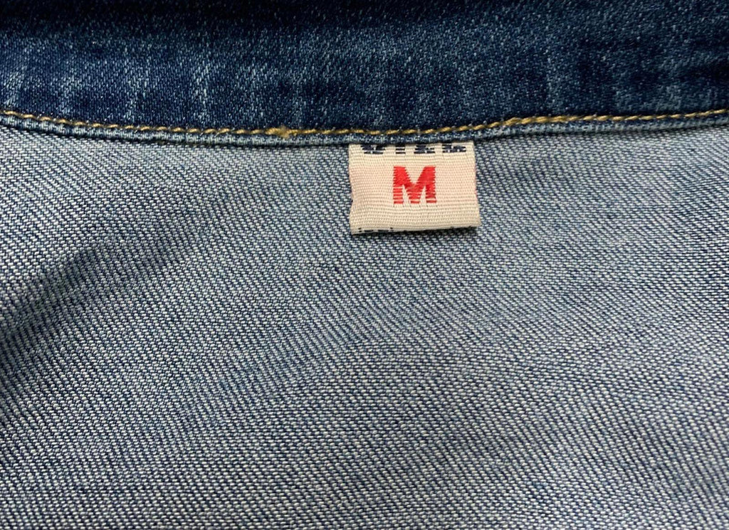 Chaqueta vaquera elegante con bordado floral para mujer, talla mediana, vaquera oscura