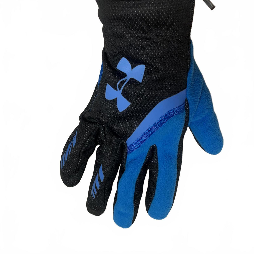 Guantes de rendimiento unisex Under Armour talla pequeña/mediana, negros y azules