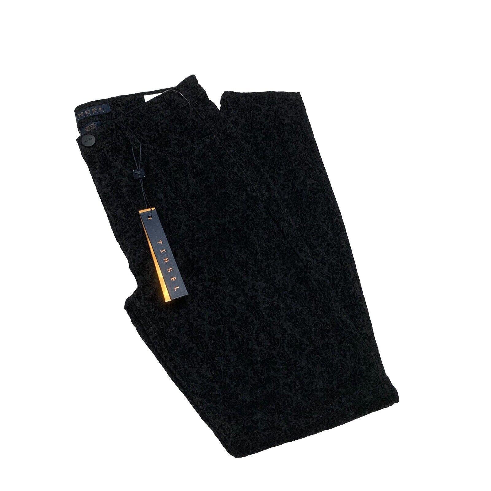 Pantalones vaqueros suaves ajustados de Lord &amp; Taylor Tinsel para mujer, talla 29, color negro