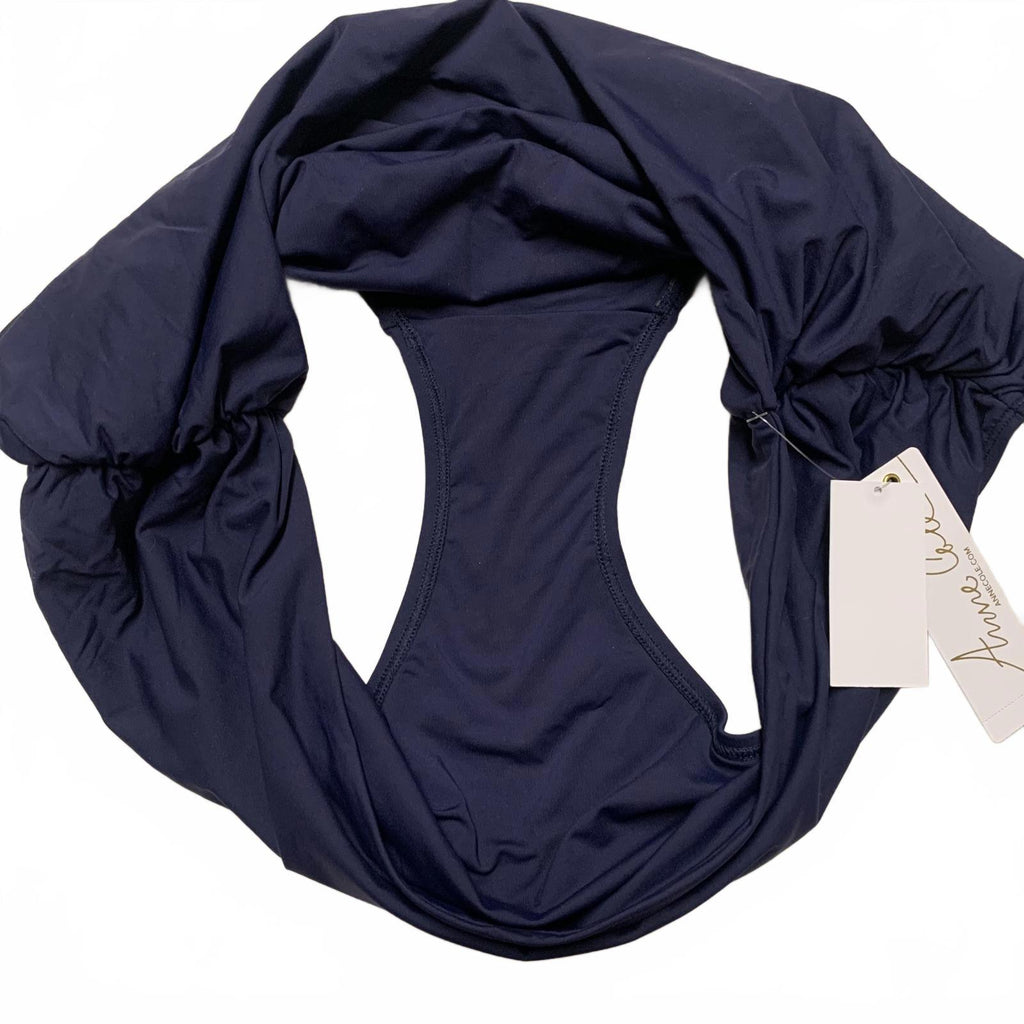 Parte de abajo de bikini para mujer Anne Cole, talla grande 24W, azul marino, convertible en 3 posiciones