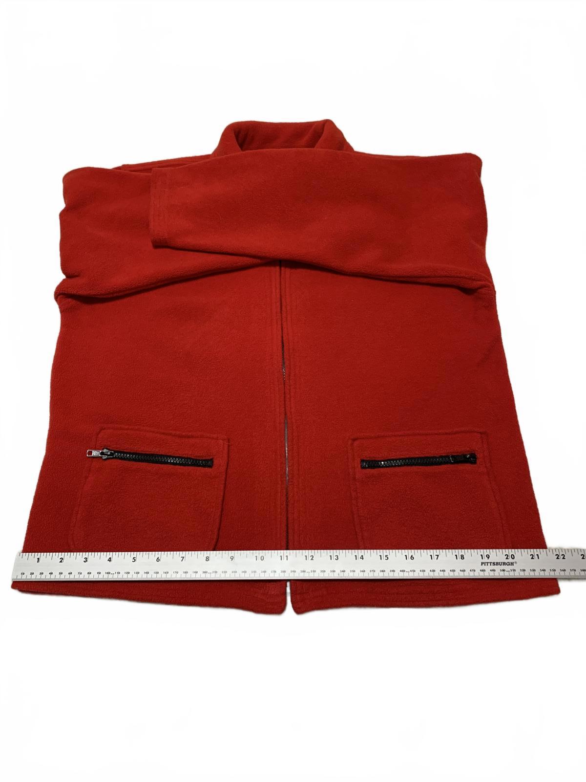 Chaqueta polar roja con cremallera y bolsillos, talla pequeña, para mujer, de la colección Willi Smith