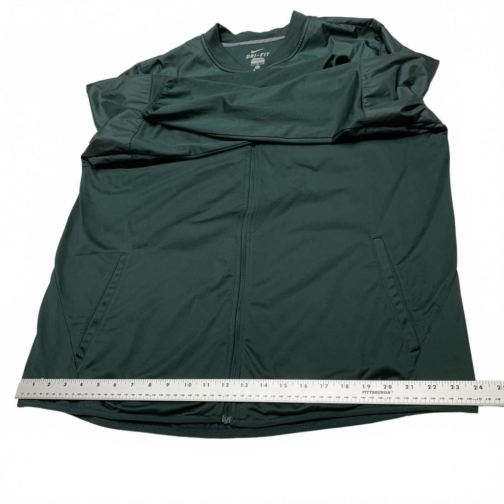 Chaqueta de fútbol Nike Dri-FIT para hombre, talla extragrande, verde, de los Michigan State Spartans