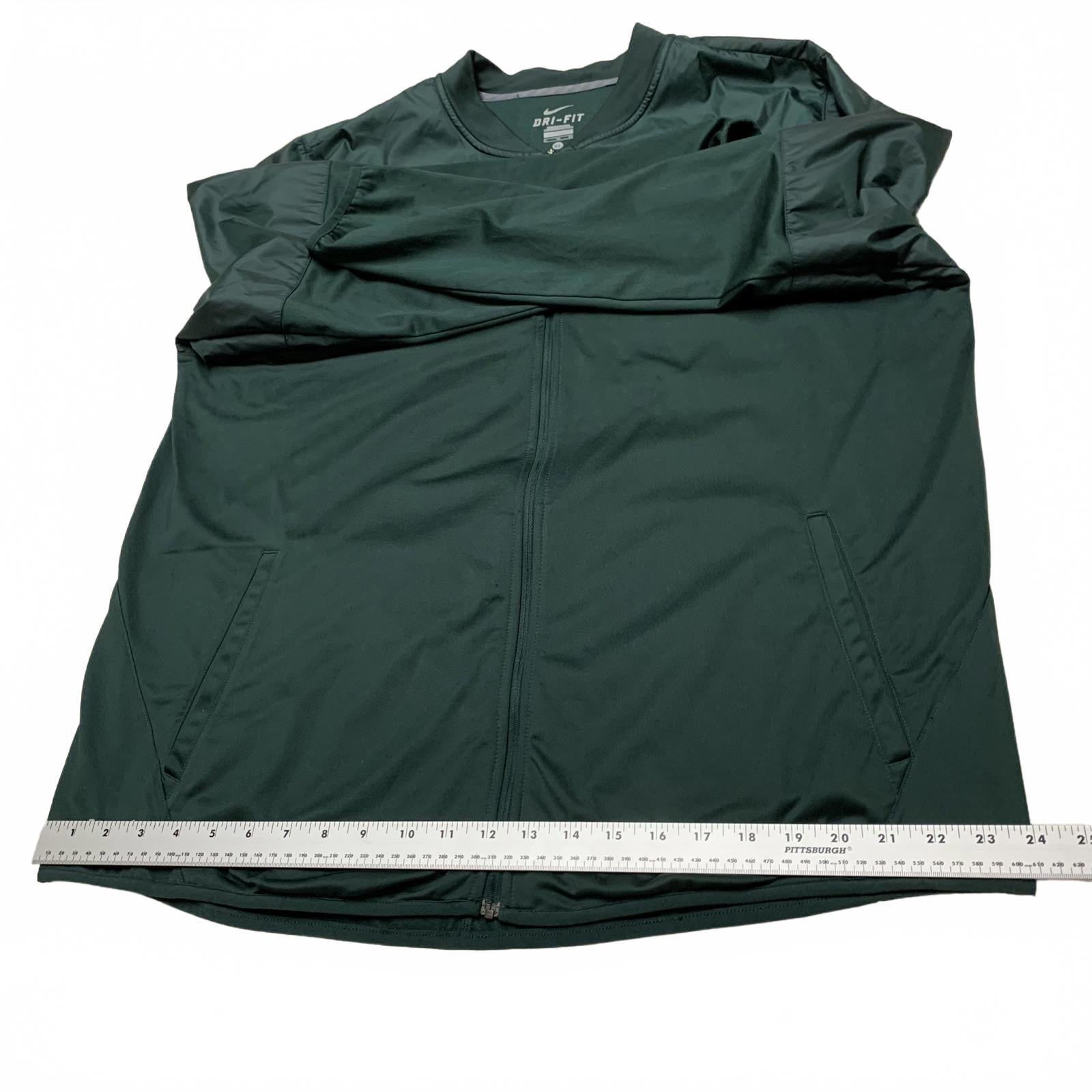 Chaqueta de fútbol Nike Dri-FIT para hombre, talla extragrande, verde, de los Michigan State Spartans