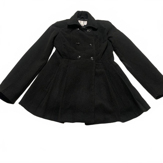 Xhiliration Women’s Size Medium Black Double-Breasted Peacoat