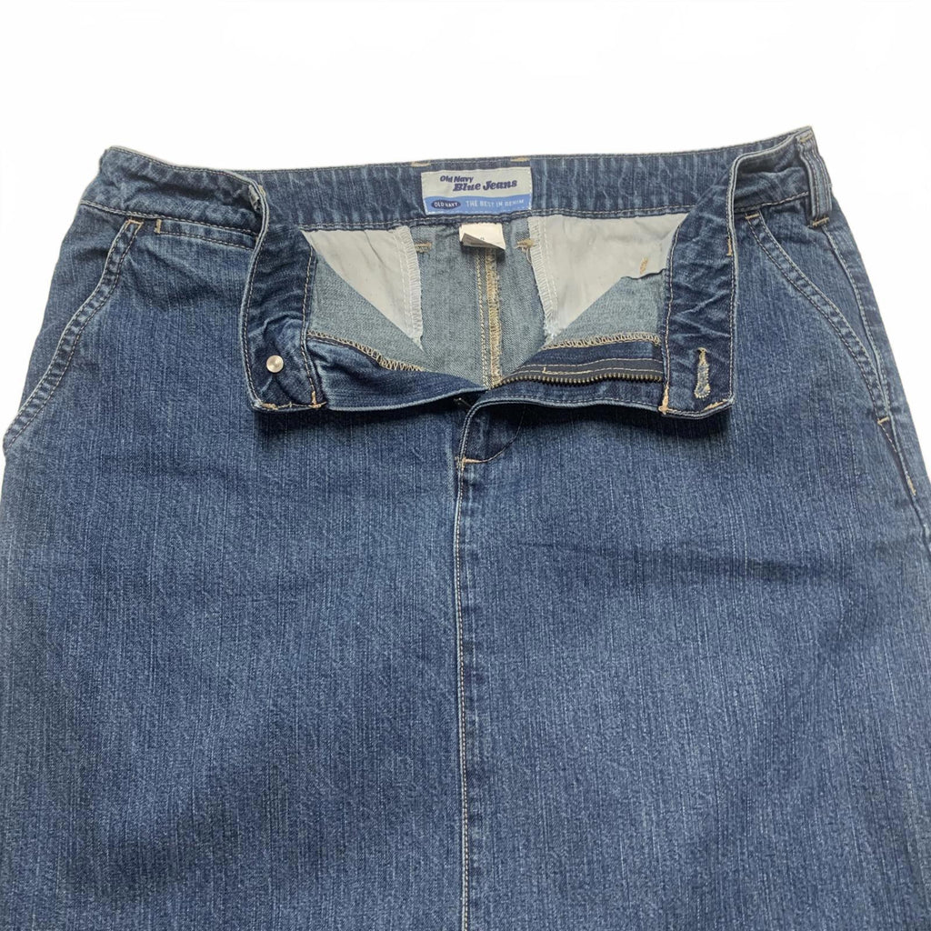 Falda vaquera larga clásica azul de Old Navy para mujer, talla 8