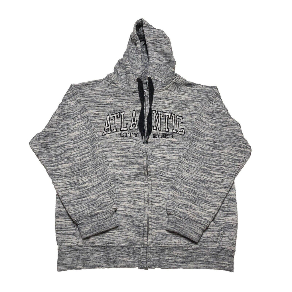 Sudadera con capucha Pacific &amp; Co Perfect, con cremallera completa, negra, blanca y pequeña, Atlantic City, NJ