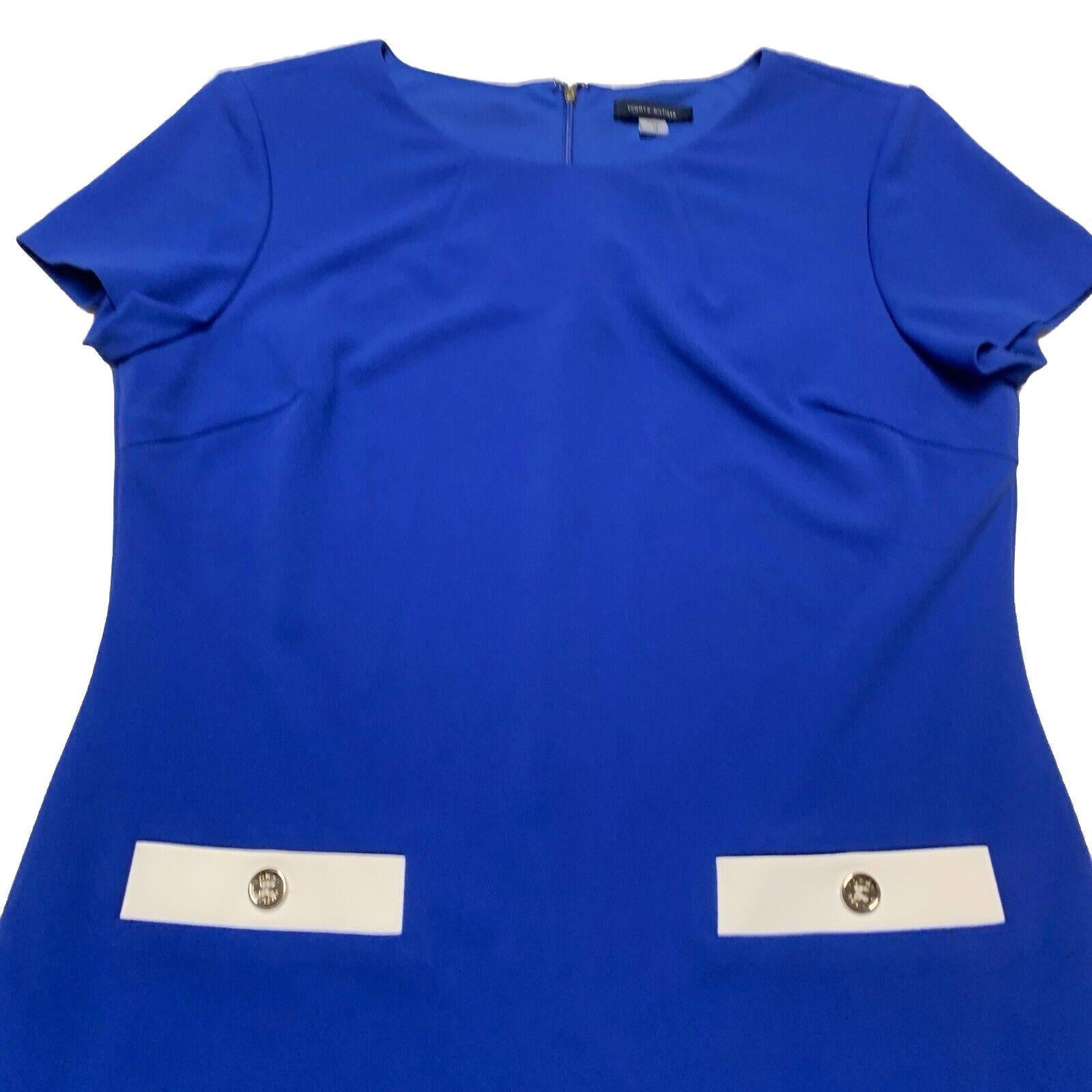 Vestido azul real de Tommy Hilfiger para mujer, talla 14