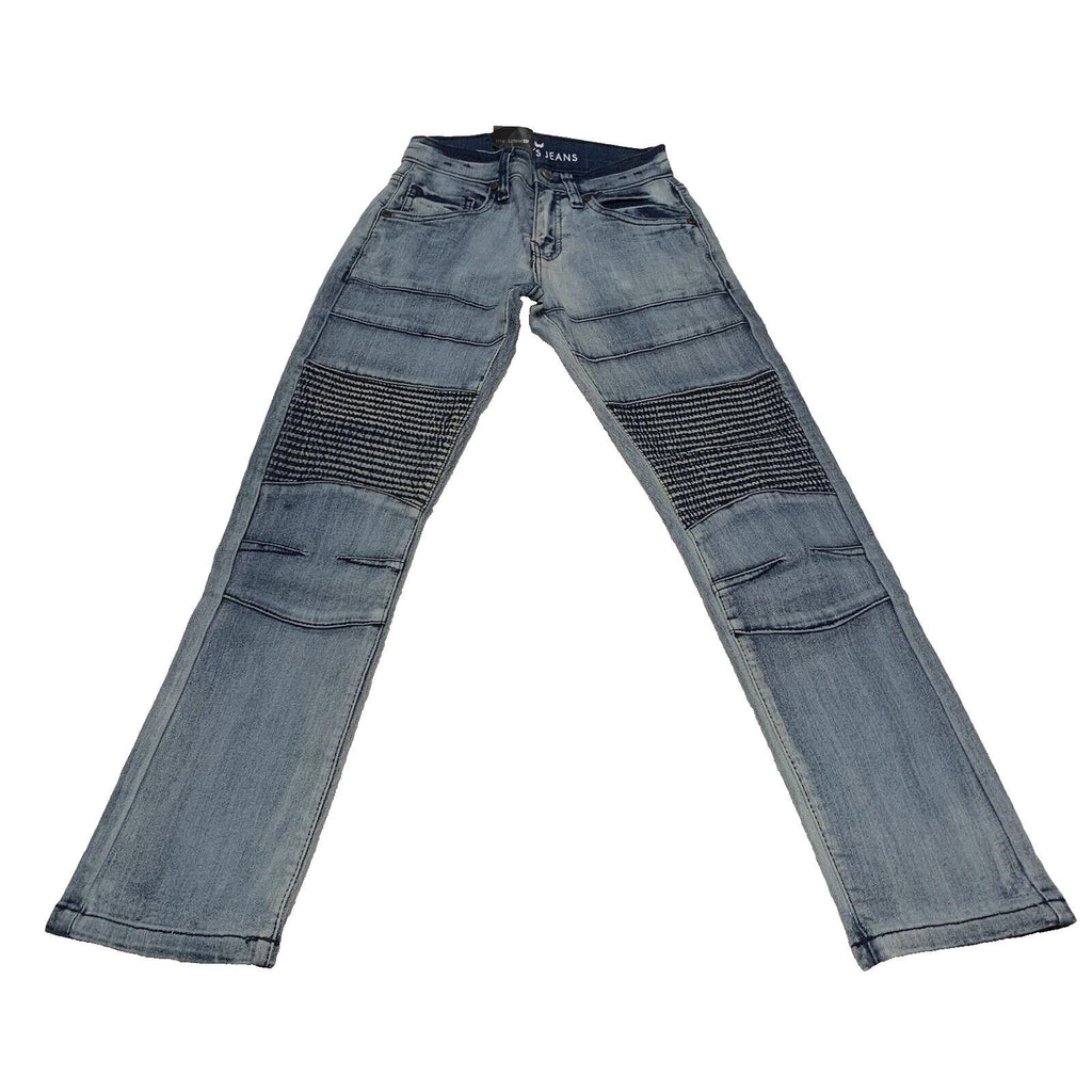 Vaqueros Steves para niños, talla 8, ajustados, azul, elásticos, de máxima comodidad