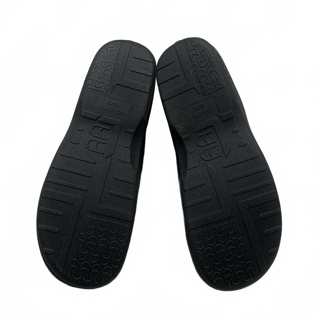 Zapatillas unisex negras de talla 9 sin marca, calzado con soporte