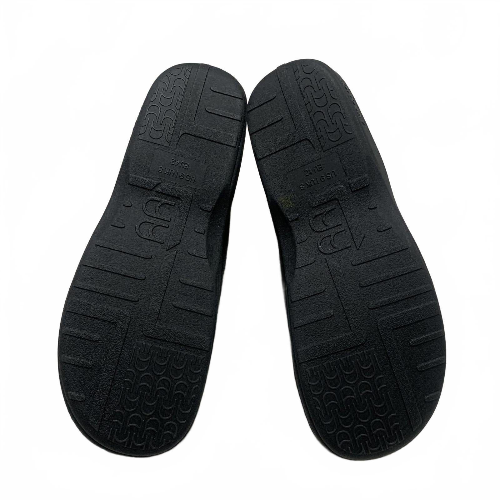 Zapatillas unisex negras de talla 9 sin marca, calzado con soporte