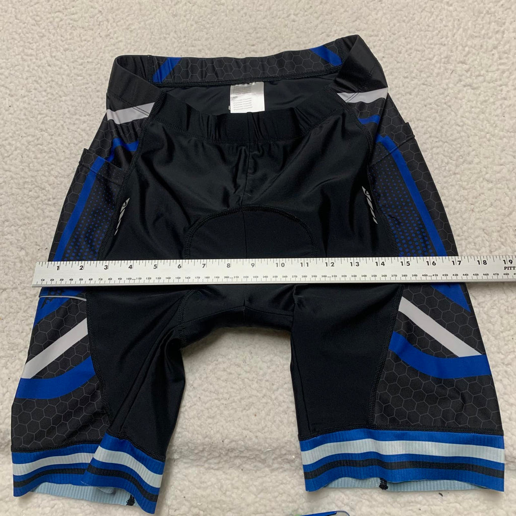 Pantalones cortos de ciclismo acolchados BALEAF para hombre, talla grande, azul y negro