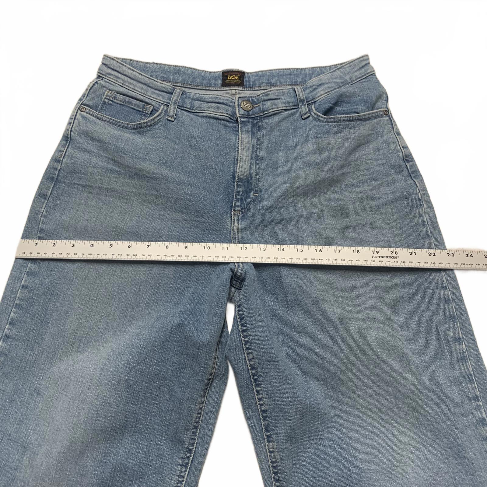 Vaqueros Lee Denim para mujer, talla 14 M, color azul claro, 33 x 24 (talla real)