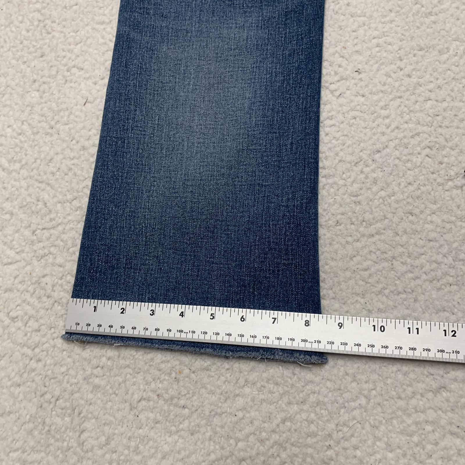 Vaqueros capri de mezclilla azul mediano Lee para mujer, talla 8, con bordado floral, 30 x 16