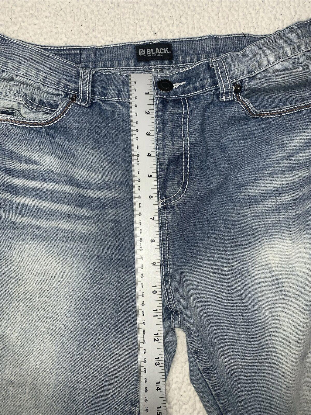 Bota vaquera negra premium azul para hombre talla 34/30