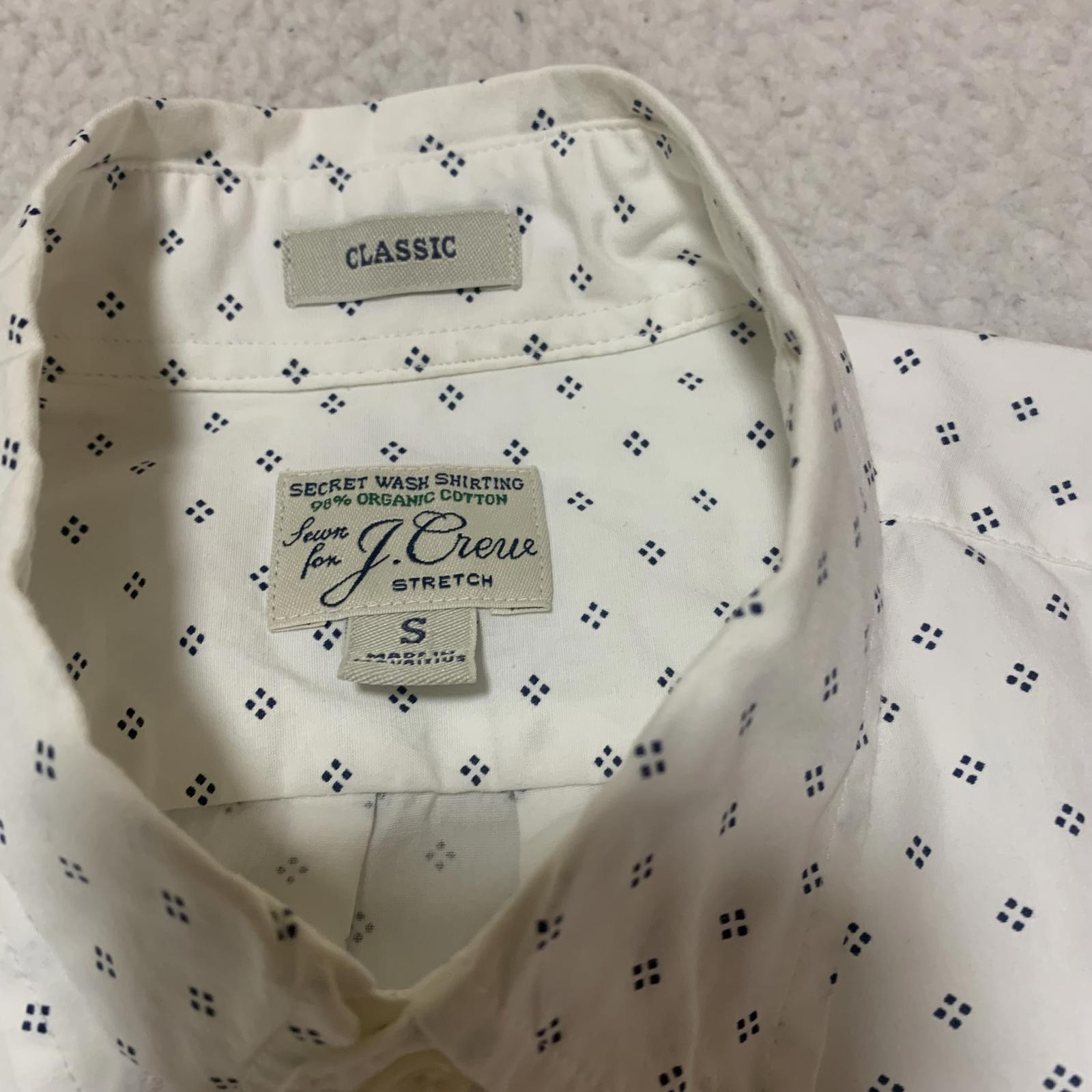 J.Crew Classic Men's Size Small White Button-Up Stretch Shirt