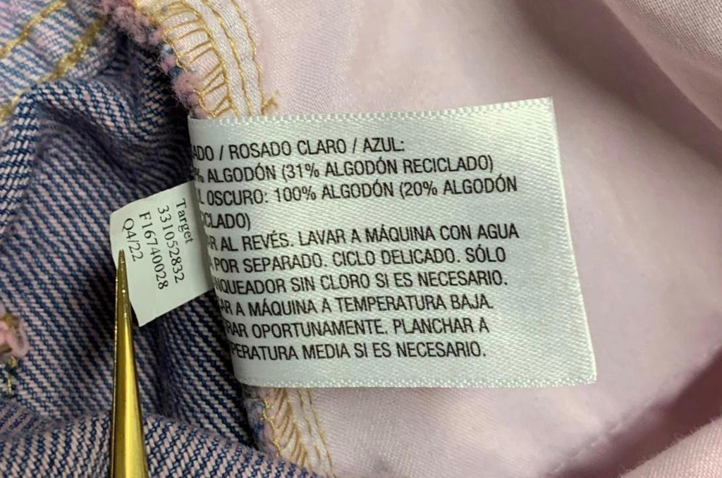 Pantalones cortos vaqueros con parches en azul y rosa para mujer de Wild Fable, talla 0, 24,5