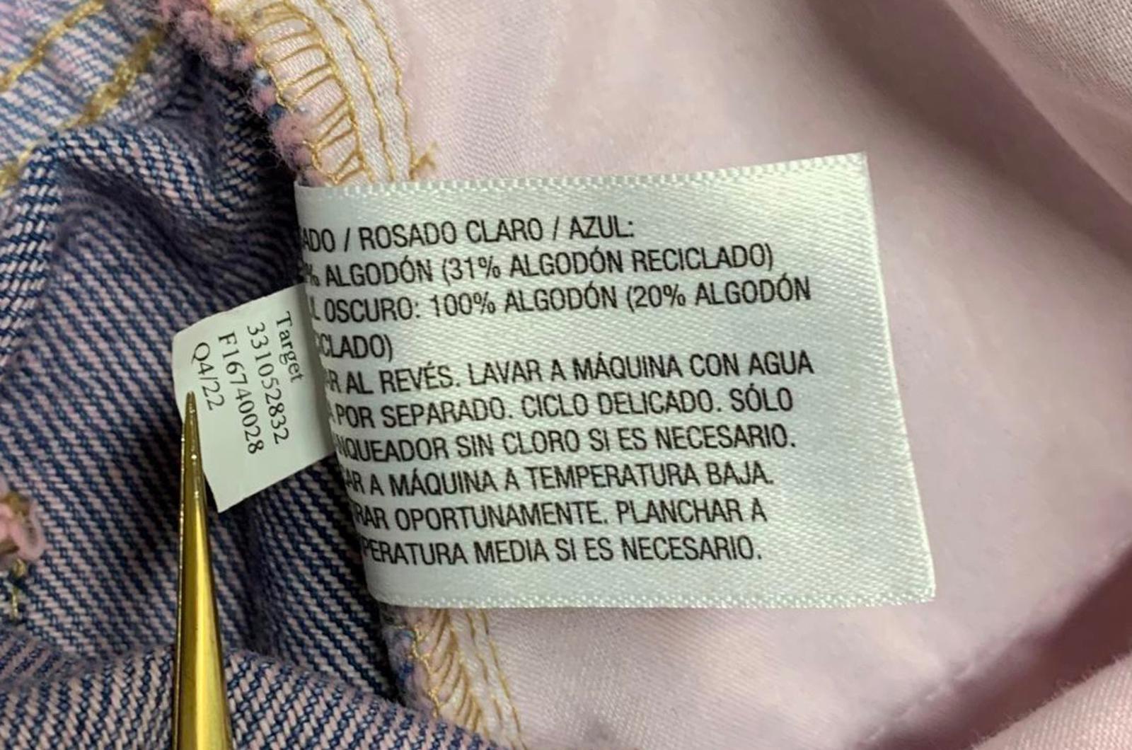 Pantalones cortos vaqueros con parches en azul y rosa para mujer de Wild Fable, talla 0, 24,5