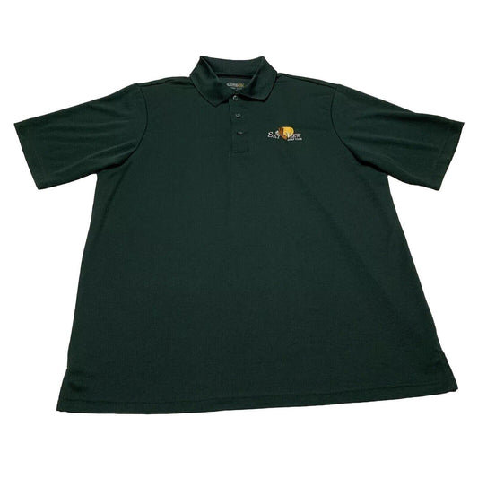 Core 365 Mens Sz Large Green Dri-Fit Polo Shirt Moisture Wicking Anti Microbial